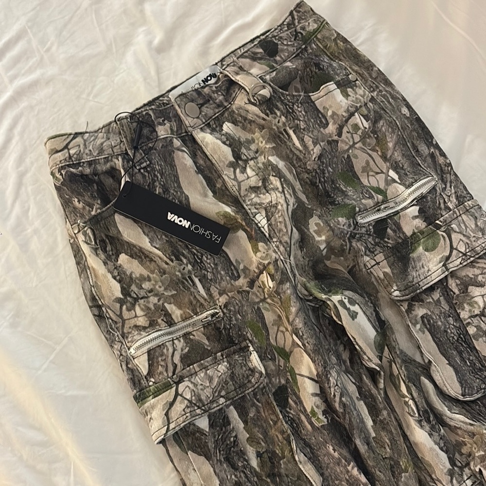 Fashion Nova Woodland Camo Cargo Pants